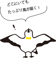 どこにいても たっぷり風が届く!